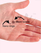 Load image into Gallery viewer, Nano ring/bead hair extensions 100g 22inch 100pcs